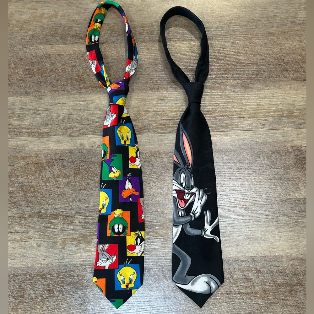 Vintage 1994 Warner bros.‎ looney tunes ties 2pc set